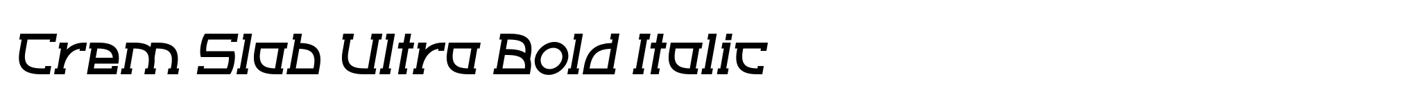 Crem Slab Ultra Bold Italic image